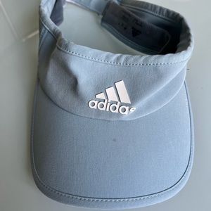 Adidas light blue adjustable visor